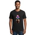 thumbnail image 2 of Clay-Pot-Flowers Mens Graphic Tee, 100% Cotton, Casual Summer Wear, 2 of 2