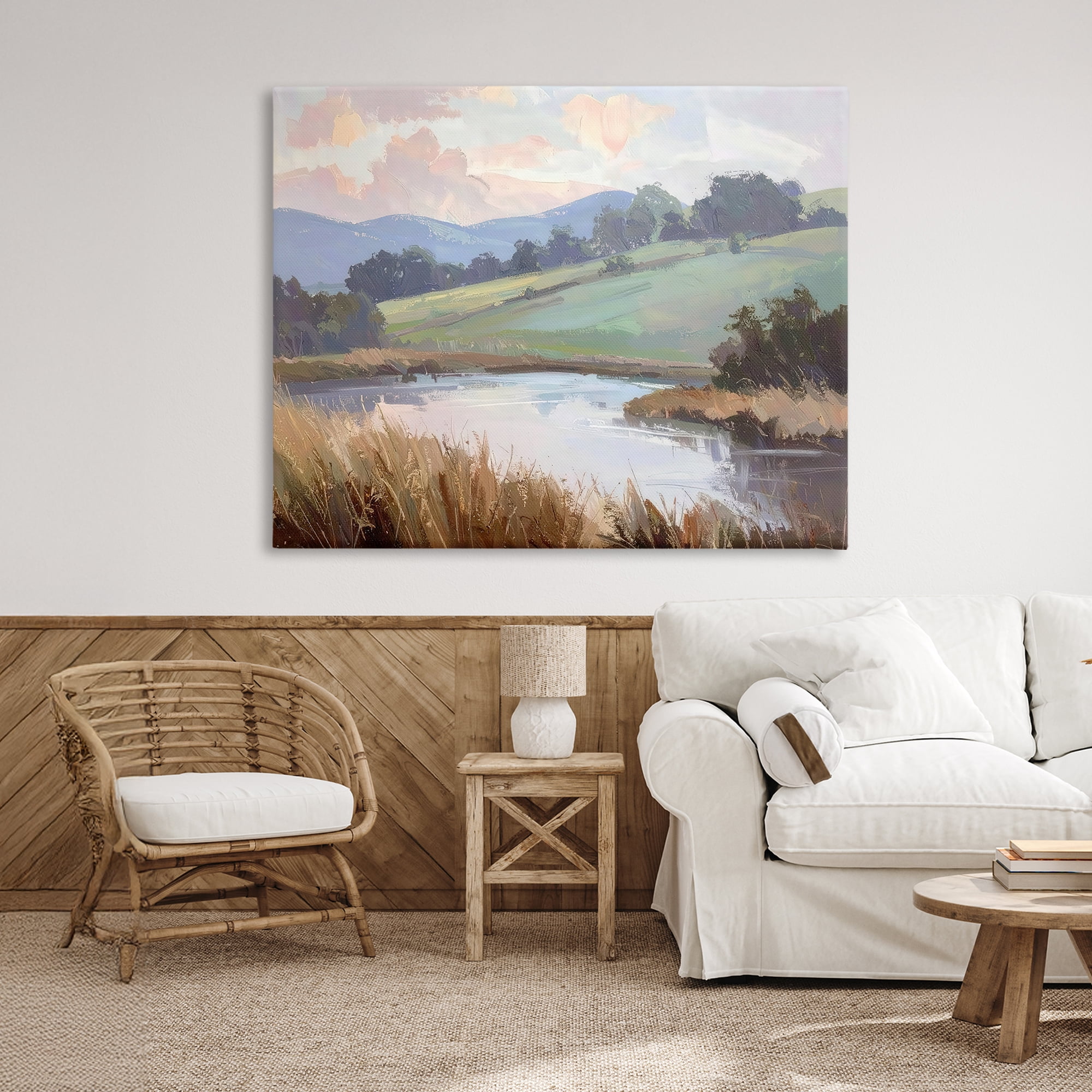 Stupell Industries Subtle Distant Mountains Canvas Wall Art, design by Alonza Saunders
