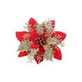 thumbnail image 1 of Bearachild 10 Uds. De polvo de brillo de flores artificiales de Navidad, adornos de árbol de Navidad DIY, flores falsas, decoraciones de Año Nuevo de Kits de decoración para fiestas cuatro Bearachild HA002044-04, 1 of 1