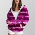 thumbnail image 4 of Towmus Oversized Zip Up Hoodie for Women Tie-Dye Graphic Sweatshirts Gradient Printed Y2K Clothes Casual Long Sleeve Plus Size Hoodies XS-6XL, 4 of 6