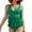 Green, variant on One Piece Swimsuits for Women With Skirt High Waisted Bikini Sets Ruffle Sling Swimsuits Crisscross Tie Back Bathing Suit Swimwear