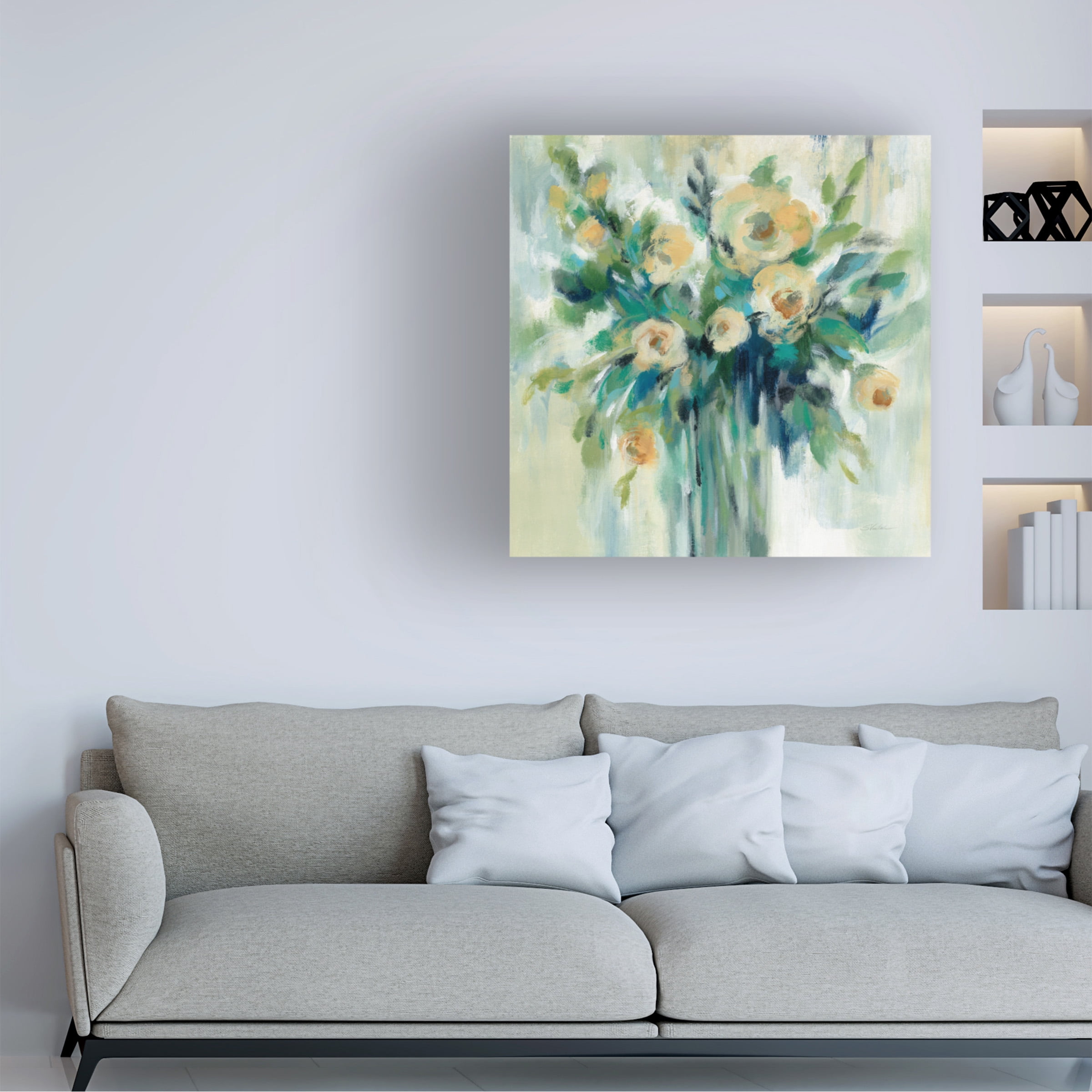 Silvia Vassileva 'Vase Of Flowers' Canvas Art