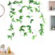 thumbnail image 4 of 2pcs 250cm falso Rose Vid flores artificiales hogar convolving colgante decoración de color rosa claro, 4 of 7