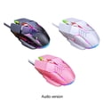 thumbnail image 2 of maskred Gaming RGB Mouse With Sensitive And Accurate Tracking PC Gaming High Precision Wired Gaming Mouse non voice pink, 2 of 6