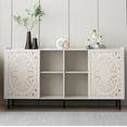 thumbnail image 6 of Living Room Furniture Mid Century Modern Tv Stand Kitchen Storage White Curio Buffet Cabinet suitable for TV cabinets,tables,sideboards,decorative cabinets(WHITE), 6 of 8