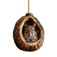 thumbnail image 2 of Wall Hangs,Animal Christmas Ornament Christmas Tree Animal Pattern 2D Acrylic Ornament Squirrels Raccoons Pendant Animal Decoration Christmas Decor Keepsake, 2 of 8