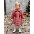 thumbnail image 3 of RUINIXCW Kids Girls Plaid Dress, Long Sleeve Doll Collar Fall Dress for Casual Daily, 3 of 8