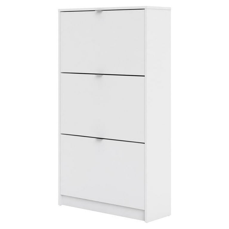 3 drawer shoe cabinet white discount