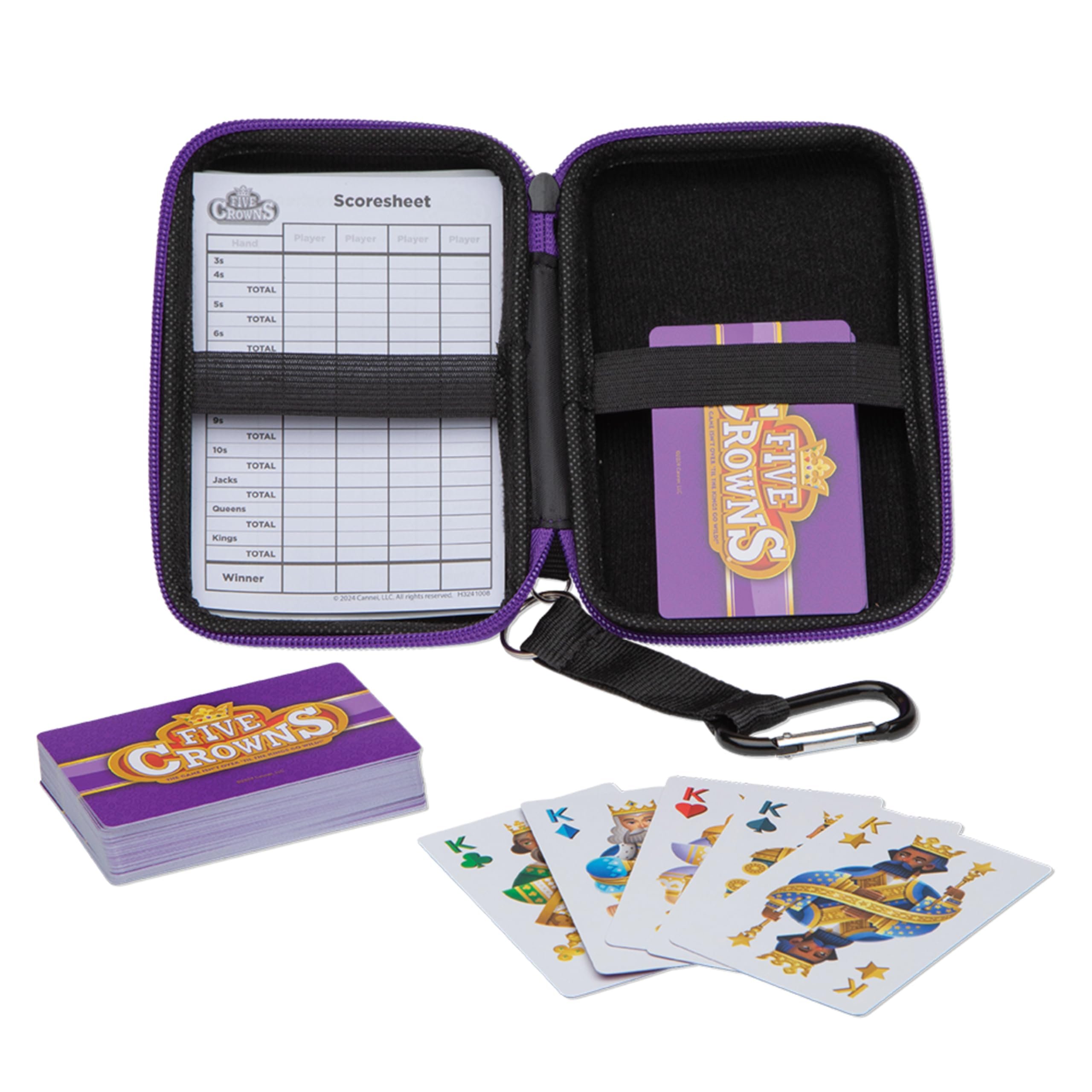 Five Crowns Travel Case Bundle, Cards, Scorecard Included Card Game for Kids and Adults, Family Game Night, The Game isnt Over Until the Kings Go Wild!, 5 Suited Rummy Style Card Game, Ages 8+