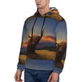 thumbnail image 3 of Uemuo Yak Pattern Men's Hoodie - Casual Pullover Hoodie with Kangaroo Pocket, Stylish Hooded Sweatshirt for Everyday Wear-XX-Large, 3 of 7