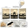 thumbnail image 4 of Airplane Picture Wall Decor Heavy Bomber Airplane Propeller Prints Vintage Military Aircraft Canvas Poster Paintings Artwork for Walls 12''''x16''''x3panels, 4 of 6