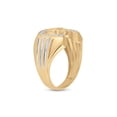thumbnail image 4 of 10kt Yellow Gold Mens Round Diamond Horseshoe Ring 1/4 Cttw, 4 of 4