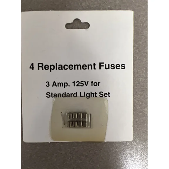 4 Replacement Fuses 3 Amp 125 Volts For Christmas Standard Light Set Mini Lights