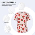 thumbnail image 5 of Rocae Strawberries for Breathable Men's Baseball T-Shirt Fashionable Casual Baseball Jersey, Moisture-wicking Sportswear Small, 5 of 9