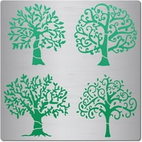 6.3 Inch Tree of Life Metal Stencil Leaf Painting Reusable Templates Leaves Pattern Stencils Decoration Template Stainless Steel Journal Tool for Painting Wood Burning Pyrography Engraving DIY