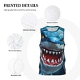 thumbnail image 3 of Sikiie Cartoon Cute Shark Basketball Jersey Reversible Men's Mesh Athletic Sports Shirts Training Practice S-4XL3X-Large, 3 of 6