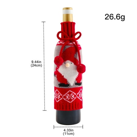 

Trendy Glasses Fancy Stemless Glasses New Year Champagne Glasses 6 Bottle Shipper 2 Stemless Glasses Champagne Flutes 12 Christmas Bow Bottle Cover Old Man Snowman Nnitted Red