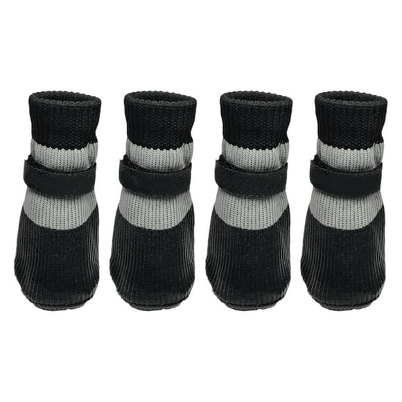 Product Pet Supplies 4Pcs Boots Rainboots Shoes Breathable Socks Adjustable Covers With Sole For Small Medium Red S 4PCS