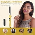 thumbnail image 4 of DAN Technology Titanium Anti-Scald Electric Hot Comb Hair Straightening Brush for Wigs Adjustable, Pressing Combs for Black Women Hair Styling,Gold, 4 of 8