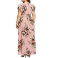 thumbnail image 3 of SDNall Plus Size Casual Dresses for Women Plus Size Summer V Neck Floral Print Boho Sleeveless Floral Dresses for Women 2024 Maxi Dress ( Sizes L-XXXXL), 3 of 9