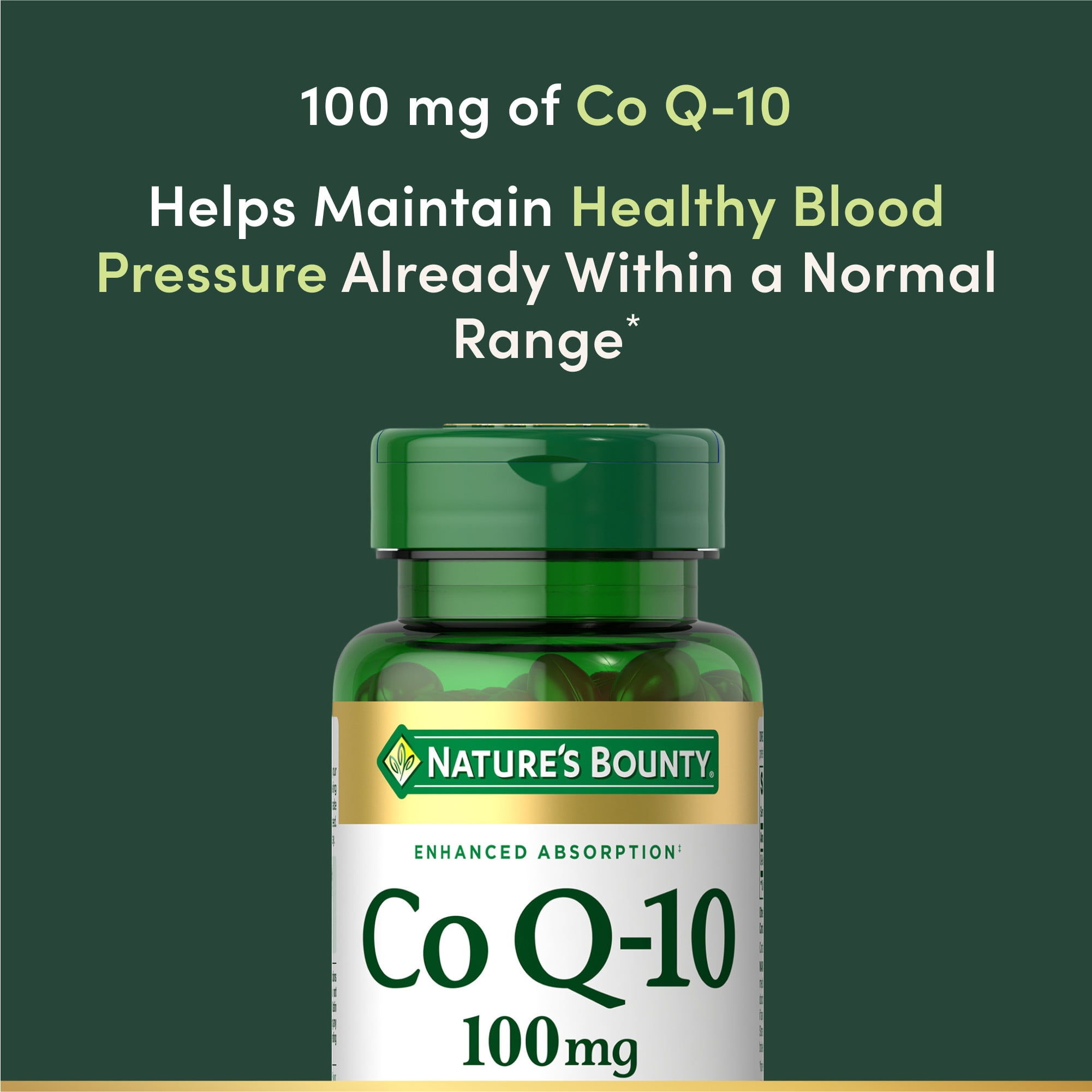Nature's Bounty CoQ10 Heart Health Softgels, 100 Mg Cellular Energy Antioxidant Support, 75 Count