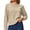 Khaki, variant on Horkkom Sweatshirt for Women Long Sleeve Crewneck Pullover Sweatshirts Casual Solid Color Cropped Sweatshirts L