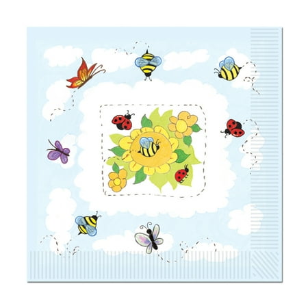 Beistle 6 1/2" x 6 1/2" Garden Luncheon Napkin 48/Pack 58108