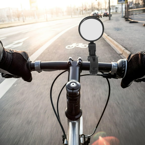 GOOHOCHY  2 Pcs Rearview Mirror Lightweight Bicycle Mirrors for Handlebars Black