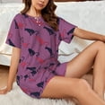 thumbnail image 4 of Rateoe Leopard Print Pattern Women's Short-Sleeved Pajama Set - 2 Piece Soft and Lightweight Sleepwear Set-Large, 4 of 7