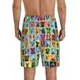 thumbnail image 3 of Naloa Cute Dogs Collage Men's Short Pajama Pants, Lounge Comfort Shorts with Elasticized Waistband and Side Pockets - Medium, 3 of 9