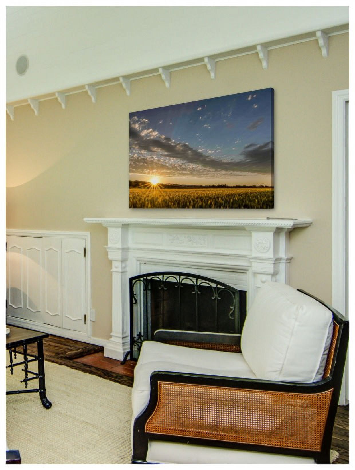 Marmont Hill "Sunset over the Golden Meadow" Painting Print on Canvas