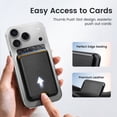 thumbnail image 4 of VIPQV Magnetic Phone Wallet, 3-Card Holder with RFID Blocking for iPhone 17/16/15/14/13/12,Black, 4 of 5