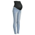 thumbnail image 4 of Oh! Mamma Maternity Women's Distressed Skinny Jeans with Full Panel (Women's & Women's Plus), 4 of 6
