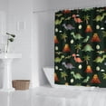 thumbnail image 2 of Dark Green Toned Dinosaur and Volcano Pattern Shower Curtain 72"x84" ,Bathroom Decorative Shower Curtains Set with 12 Hooks,Modern Waterproof Washable Shower Curtain, 2 of 6