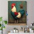 thumbnail image 4 of Rustic Rooster Canvas Wall Art, Autumn Barnyard Chicken Print, Cottage Kitchen Decor, 4 of 8