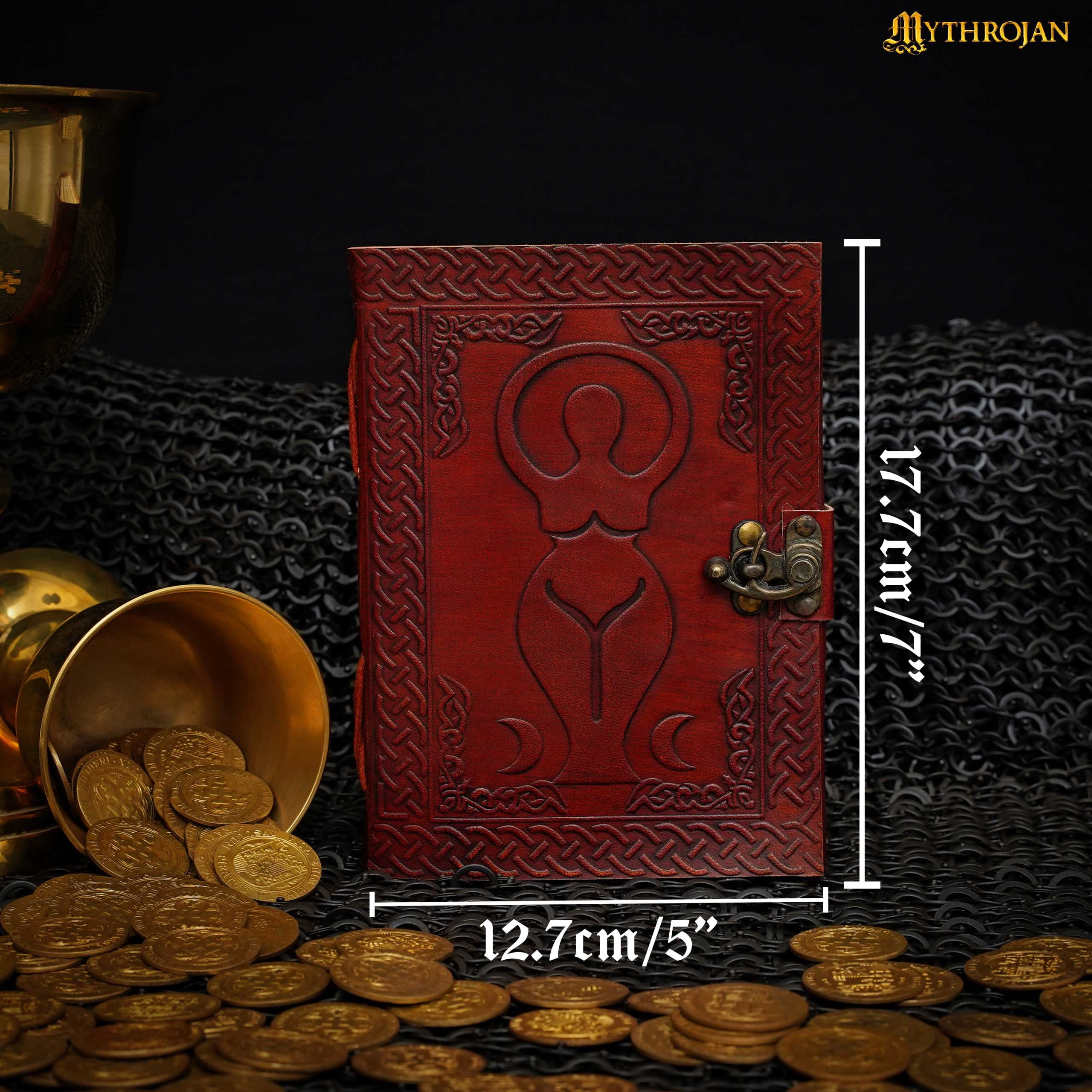 Handmade Leather Journal  Vintage Writing Notebook Embossed 5 x 7 Inches Diary for Men and Women