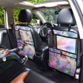 thumbnail image 7 of Car Seat Back Protector,Waterproof & Stain Resistant Kick Mats with Tablet Holder & Organizer Pockets,Easy-Clean Nylon Back Seat Protector The Five Colourful Butterflies, 7 of 7
