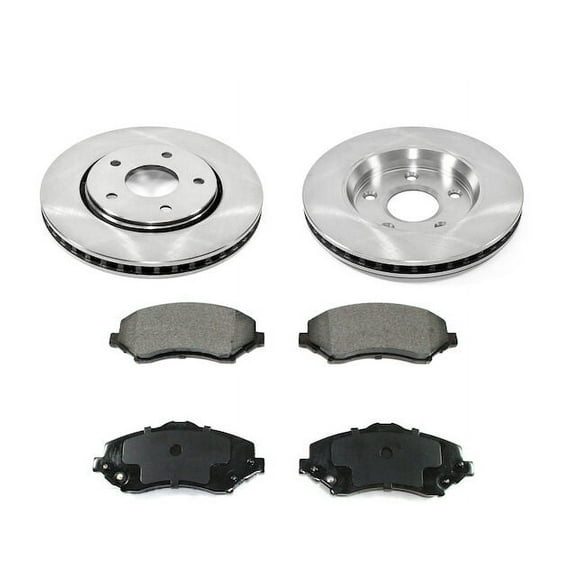 Front Ceramic Brake Pads and Rotor Kit - Compatible with 2008 - 2016 Dodge Grand Caravan 2009 2010 2011 2012 2013 2014 2015