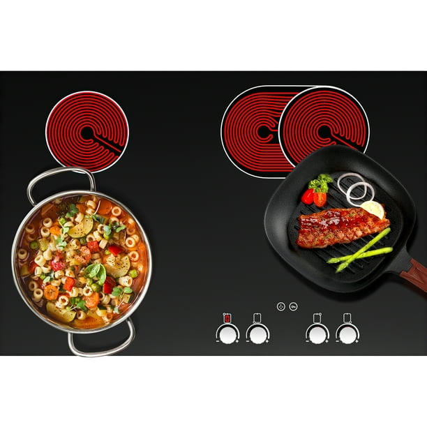 BENTISM Builtin Electric Cooktop Radiant Ceramic Cooktop 30in 4