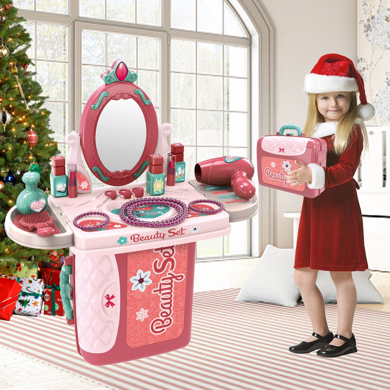 it suitcase and vanity set