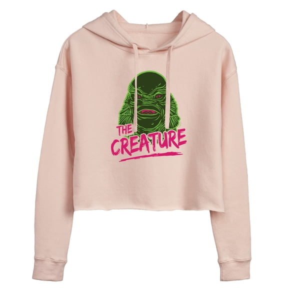 Classic Monsters - Creature From The Black Lagoon - Slime Covered Creature - Juniors Cropped Pullover Hoodie