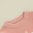 thumbnail image 3 of Big Sister Little Sister Matching Outfits Toddler Baby Girl Chunky Knit Sweater Winter Warm Sweatshirt Knitted Pullover Top Clothes, 3 of 8