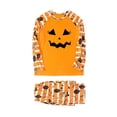 thumbnail image 3 of TIMIFIS Pyjamas d'Halloween pour la Famille pour Femmes/hommes Pyjamas de Vacances d'Halloween Ensembles Assortis 2 Pcs Vêtements de Nuit Combinaison Toile d'Araignée Fantômes Citrouille Squelette Haut et Pantalon Tenue d'Intérieur Hiver, 3 of 4