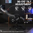 thumbnail image 2 of Ergonomic Gaming Chairs for Adults 400lb Big and Tall, Comfortable Computer Chair for Heavy People, Adjustable Lumbar Desk Office Chair with Footrest, Video Game Chairs （Gray）, 2 of 7