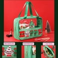 thumbnail image 5 of Juego de neceseres navideños transparentes - Organizador de artículos de tocador de viaje con bordado festivo de Papá Noel y árbol Un neceser de maquillaje, 5 of 5