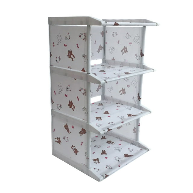 Yeacher 3 Tier Cubes Storage Organizer Multifunctional Storage Rack for Books Shoes Toys Green Plants