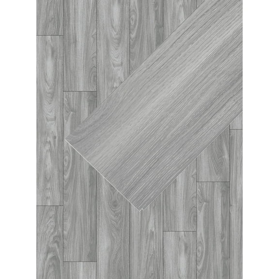 Starlite Grey 20 MIL Wear Layer 5.5mm Thick x 7 in. W x 48 in. L Click Lock Waterproof SPC (Stone Plastic Composite) Vinyl Plank Flooring with IXPE (28.84 sqft/case) (Model: PF801)