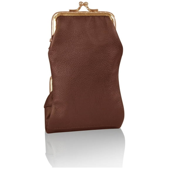 Genuine Leather Cigarette and Lighter Case with Twist Clasp by Improving Lifestyles (BROWN)