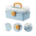 thumbnail image 3 of Storage Box, 3 Layer Large Capacity Partitioned Lightweight Water Proof First Aid Kit for Home Outdoor, 3 of 7