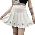 thumbnail image 6 of Women Gothic Mini Skirts Punk Dark Academia Polyester Streetwear Party, 6 of 6